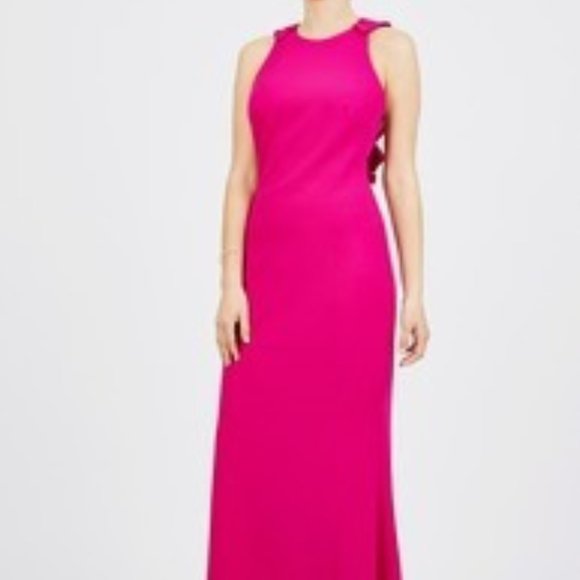 Badgley Mischka Ruffle Back Gown - Picture 3 of 4